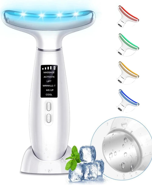 Masajeador facial Luvara Lumière 6 en 1 con luz LED, calor y microcorriente